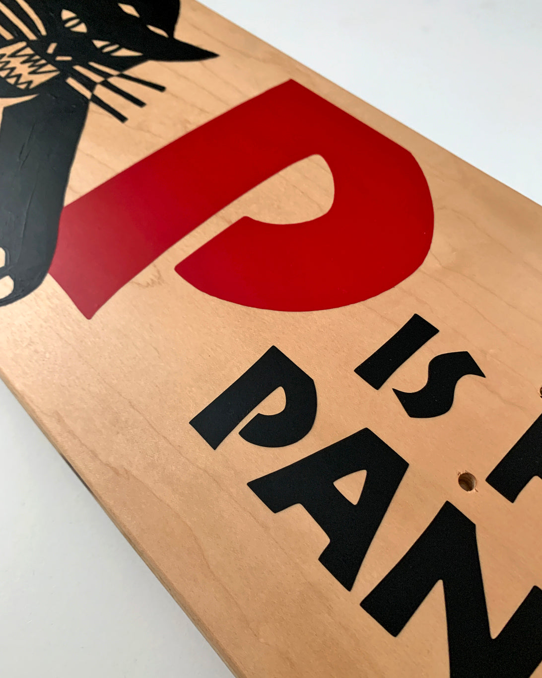 P is for Panther Skateboard Deck