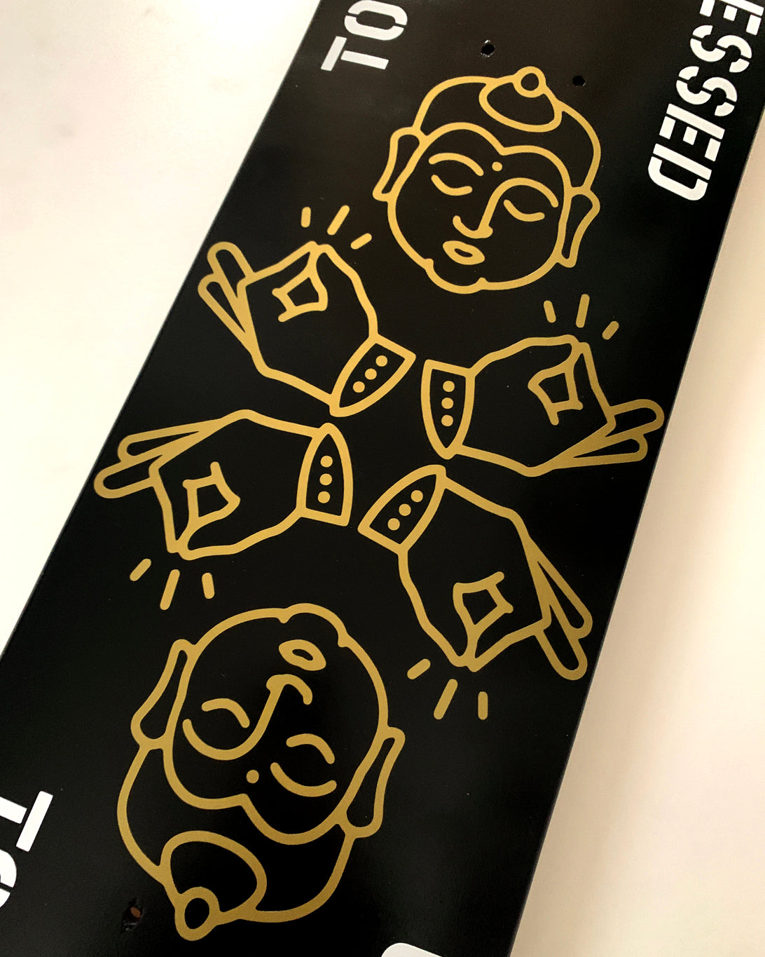 Too Blessed To Be Stressed Skateboard Deck