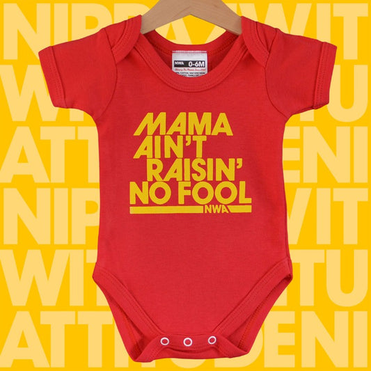 Mama Ain't Raisin' No Fool Baby Grow (Red)