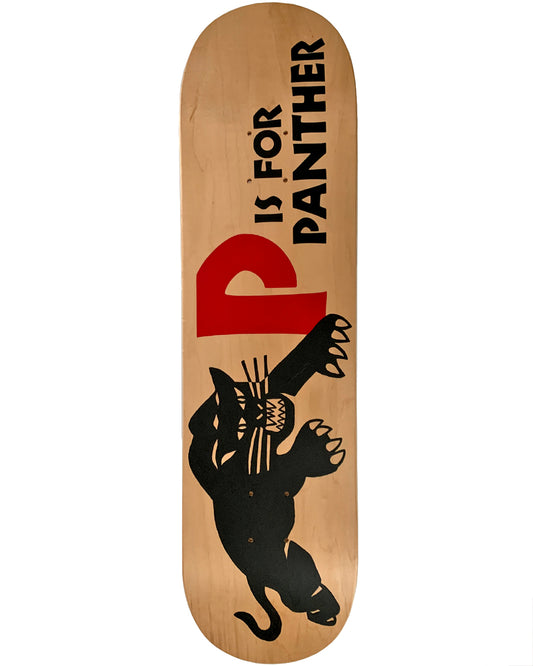P is for Panther Skateboard Deck