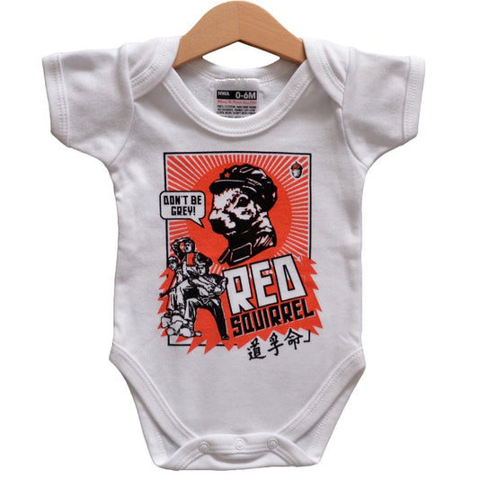 Red Squirrel Baby Grow